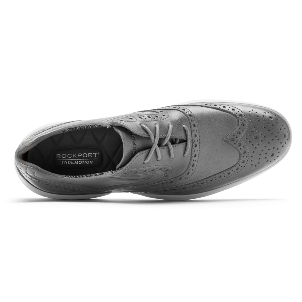 Rockport Singapore Mens Lace Up - Total Motion Advance Wingtip Grey - KL0654217